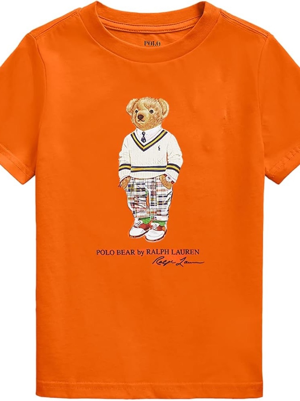 Ralph Lauren Orange Polo Bear Graphic Tee - Kids size XL 18/20 kids